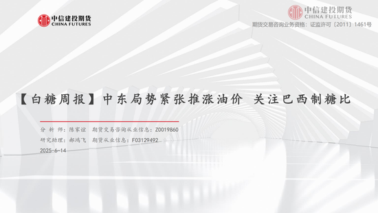 【白糖周报】中东局势紧张推涨油价 关(🌄)注巴西制糖比